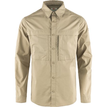 Fjällräven Men's Abisko Trail Shirt Long Sleeve in Fossil | Size: XS, G-1000/Polyester