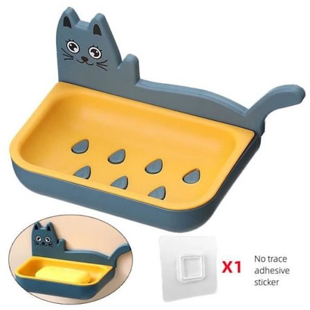 Tvålkopp - Ospecificerad - Dubbla Lager - Väggfäste - Snabb Dränering - Multifunktionell