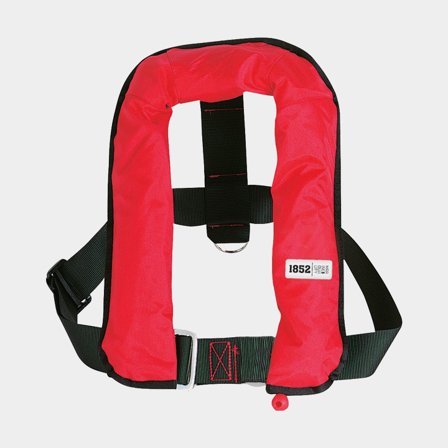 Nadmuchiwana kamizelka ratunkowa dla dzieci 1852-Marine Ocean 150N, automatyczna, czerwona, One-Size (15 - 40 kg) + nabój CO2 24 gramy, 15 - 40 kg - 