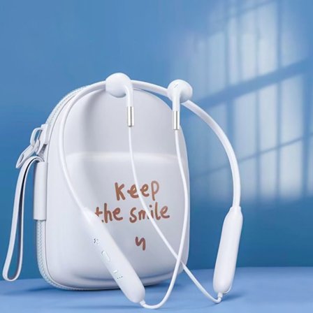 Mordely Halsband Hörlurar Trådlösa hörlurar VIT