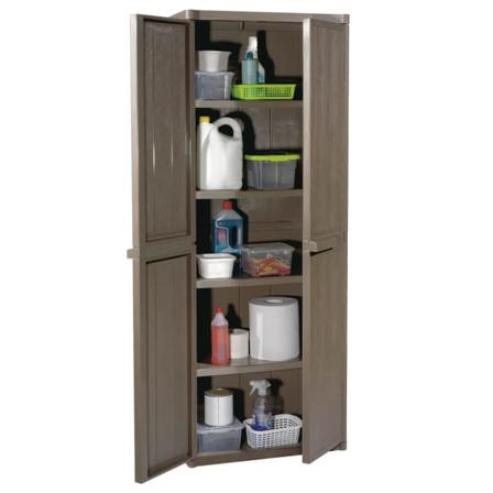 Vidaxl Förvaringsskåp För Trädgården Brun 65x45x172 Cm Pp Träloo Brun