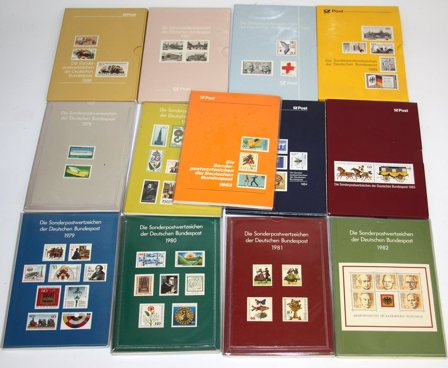 Tyskland 1977-1989 - Årsmapper 13 stk.