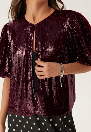YAS-Yasroyalina 2/4 SEQUIN TOP-L