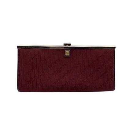 Dior Vintage Pre-owned Canvas kuvertvskor röd, Dam Vintage Väskor, Dam, Storlek: ONE SIZE