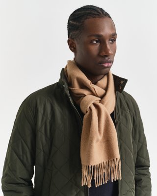 GANT - Ullskjerf, unisex til herre warm khaki