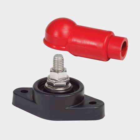 Aansluitklem Blue Sea Systems PowerPost, 1 x M10, 130 A AC / 150 A DC, rood (plus)