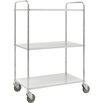 Lätt Hyllvagn Hög 3 Plan Broms