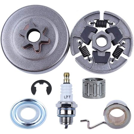 3/8" Clutch Sprocket Kit kompatibel med Stihl 017 018 MS170 MS180 021 023 025 MS210 MS230 MS250, ADEFOL Sprocket + Clutch Drum + Bearing + Worm Gear +