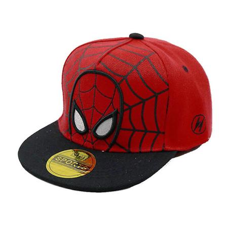 Barn Baseballkeps Disney Anime Cartoon Spiderman Hatt Black Red