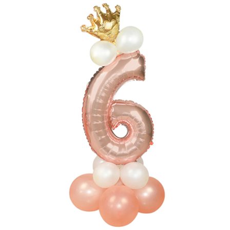 Ballongsett Tall Stående Rosé "0-9" Tallet 6