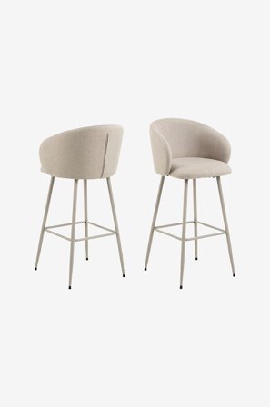 NORDFORM - Eleanor barkrakk 2-pakning - Beige - Barstoler & -krakker - Fra Homeroom