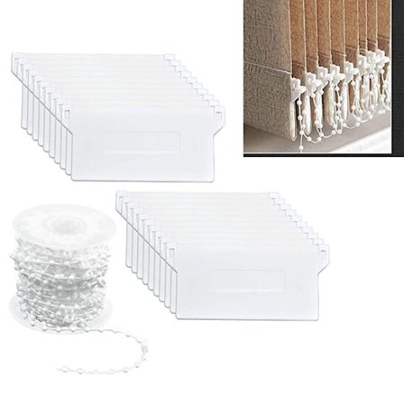 20 Hvide Lodder til Vertikale Persienner, 89 mm (3,5 tommer)