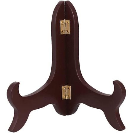 Tallerken Display Stand Vintage Træ Staffeli Display Foto Holder Stand til Visning af Billedbøger Dekorative Tallerkener Tablets (1 stk, Brun)