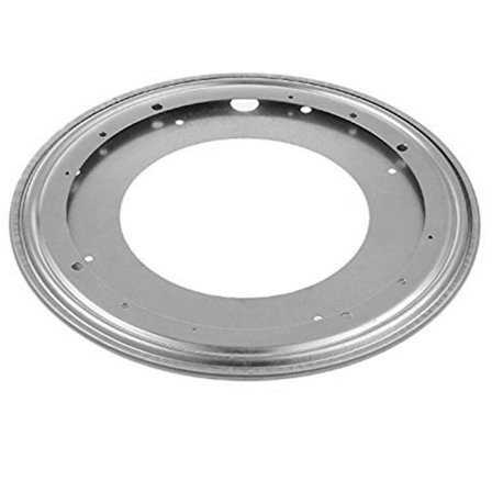 Roterende 12" eller 300mm bordplate, rund metallkulelager, dreibar skuff, TV-bord, serveringsbrett, kaleidoskopstativ, utstillingsstativ, sølv, én del