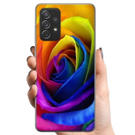 Samsung Galaxy A52 5G TPU Mobilcover Regnbue Rose