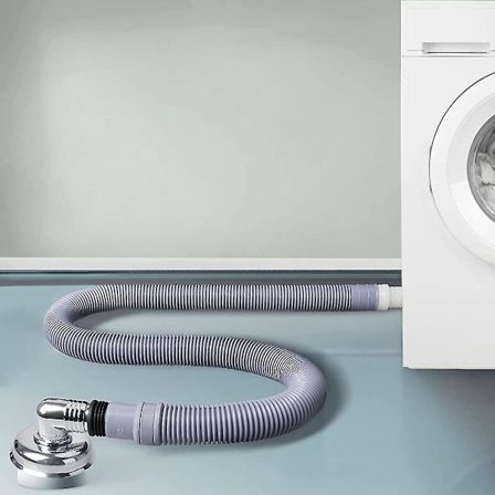 Avløpsslangeforlengelse for vaskemaskiner, 2 m avløpsslange universal vaskemaskinslange, avløpsslange D