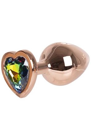 Metal Heart Plug Rose Gold Medium - Woome.pl