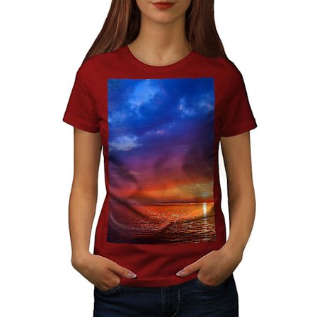 Volcano Lava Photo Men Blacklong Sleeve T-shirt