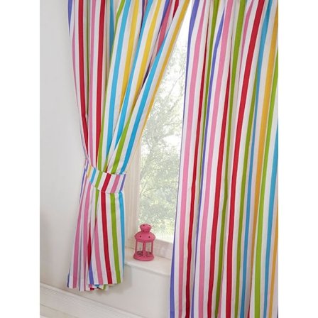 Bedding & Beyond Rainbow Striped Lined Curtains (2-pack) 54i