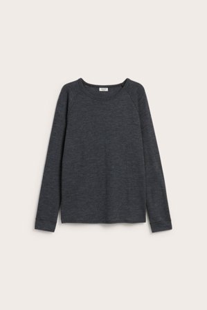 Kappahl | Koszulka z długimi rękawami, z wełny merino | Czarne