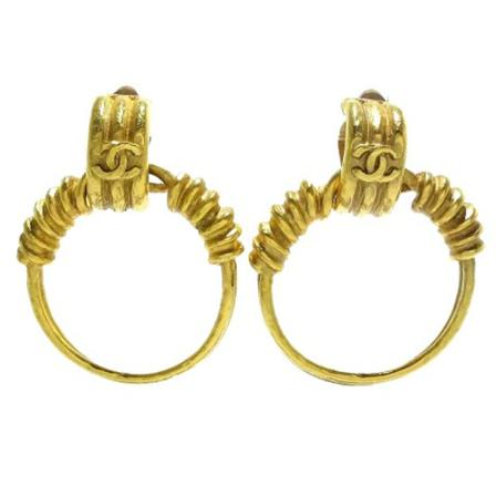Chanel Vintage Pre-owned Earrings Gul, Dame Vintage Smykker, Størrelse: ONE Size