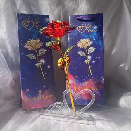 Punainen ruusu laatikossa - Ystävänpäivä-/syntymäpäivä-/vuosipäivä-/hää lahja - Ruusu paras lahjaksi (1 kpl)