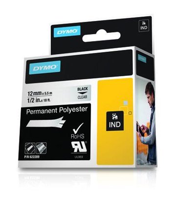 DYMO RHINOPRO 1.5IN CLEAR PERMANENT POLY TAPE CARTRIDGE