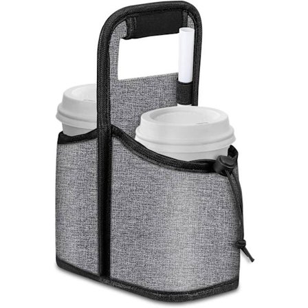 1 Kpl Uusiokäyttöinen Kahvikupin Kantokassi 2 Kupille Taitettava Juoma