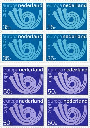 Holland 1973 - NVPH 1030-1031 - 4-blokke - Postfrisk