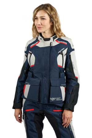 Motorjas Ixon Midgard Greige/Marineblauw/Zwart S