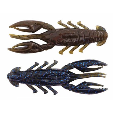 X Zone Scented Stealth Craw 2.5'' - Black Blue Flake/Green Pumpkin Lam