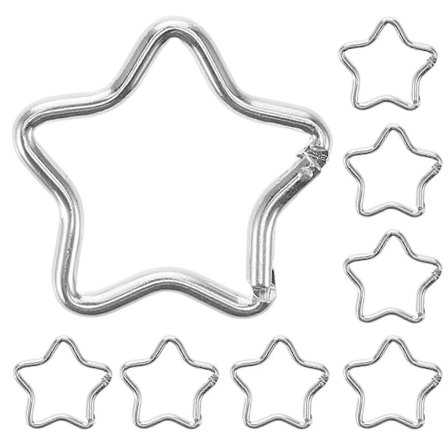 10 Stjerneformede Klemmer Bærbar Karabinkrok Aluminiumslegering Karabinkrok Lett og Pålitelig Karabinkrok Nøkkelring Klemmer for Nøkler Vesker og 