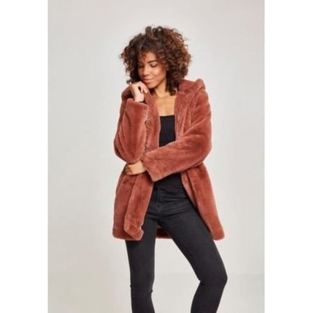 Frakke - URBAN CLASSICS - TEDDY COAT - Rosa - Blandt - Standardstørrelse