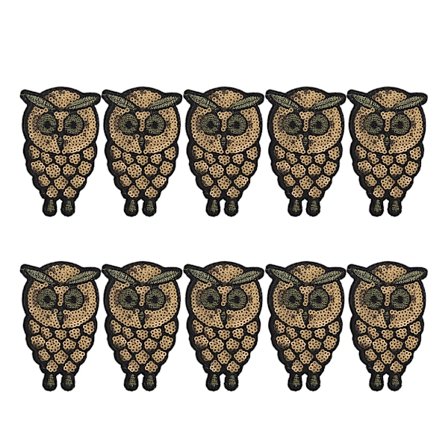 10 kpl Pöllö Kirjailtu Patch Kulta Pieni Eläin Pöllö Vaatteet Applique Merkki Vaatteille Mekko Laukku
