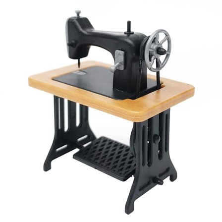 1/24 Dukkehus Miniatyr Møbler Sy Maskin Barn Dekor Tilbehør Til Dukkehus Leker Gul