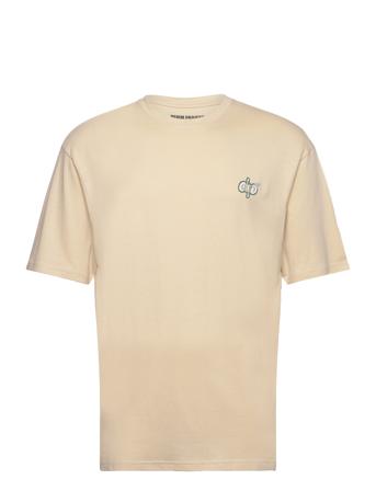 Dptennis Print T-Shirt Tops T-shirts Short-sleeved Beige Denim Project