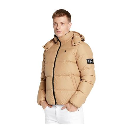 Calvin Klein, Down Jackets Brązowy, Mężczyzna, Rozmiar: XS