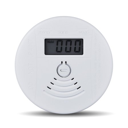 Smart kuliltealarm med LCD-display | Automatisk alarm med testknap & LED-indikator