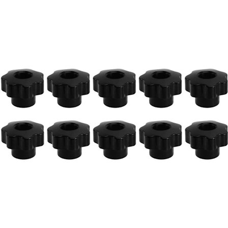 10 stk serie muttere knott håndtak maskin verktøy 7 stjerne knotter 8mm hunn tråd kobber kjerne M8X32 (gjennomgående hull)