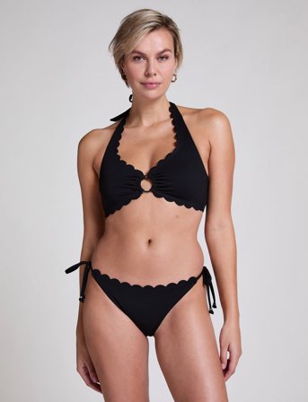 Hunkemöller Scallop Cheeky T - Black - L