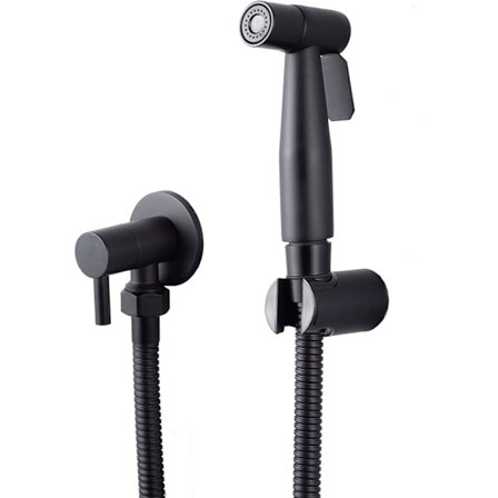 Bidet Sprayer Kit i Rustfrit Stål til Toilet, Håndholdt Brusesprøjte Shattaf Toilet Tilbehør til Kæledyrsbadeværelse/Personlig Hygiejne/Badeværelse