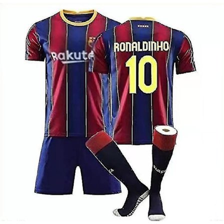 10# Ronaldinho Uniformsdräkter för barn och vuxna Adult Kids