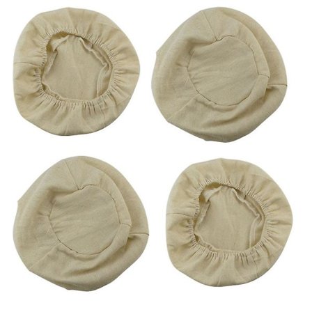 4 stk. 9 tommer Bomuld og Hør Gæringskurv Brødkurv Vævet Kurv Klæde Dække Brødkurv Klæde Dække