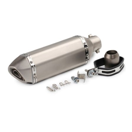 Moottoripyörän Pakoputki Ruostumaton Teräs Hiilikuitu Ruostumaton Tasainen Pinta Universaali 38mm - 51mm Putkelle