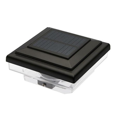 Solcelle Stolpehat Lys Udendørs Terrasse Hegn Stolpe Lys