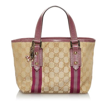 Gucci Vintage, Pre-Owned GG Canvas Jolicoeur Handbag Bruin, Dames, Maat:ONE Size