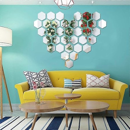 Joustavat peililevyt, ei lasia, muovipeili, itseliimautuvat peililaatat, peiliseinätarrat, 24 kpl [D]