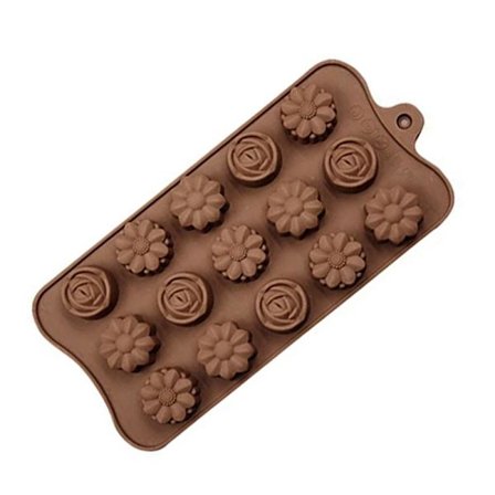 Silikonform for baking / sjokolade - Blomster