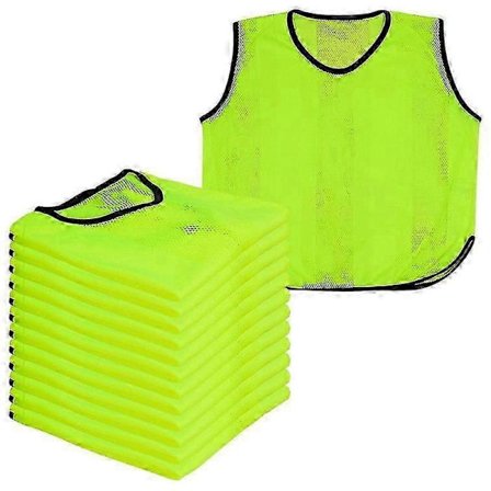 12-pak Sports Mesh Bibs Komfortable Under Fodbold Rugby Sport Børn/Voksen