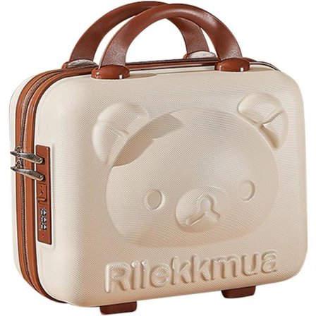Lille hård skal kosmetisk etui 14 tommer sød bjørn kosmetisk etui boks skønhed makeup taske arrangør tegneserie rejse kuffert bagage
